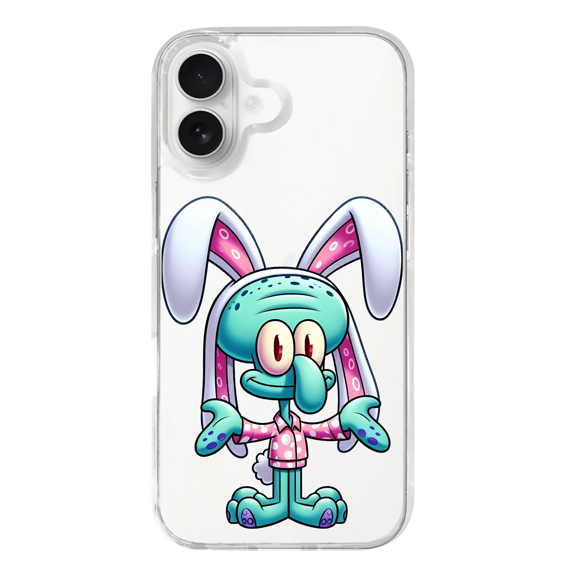 スポンジボブ グッズ イカルド - iPhone 17シリーズ 透明スマホケース – 薄型・耐衝撃・精密フィット保護カバー